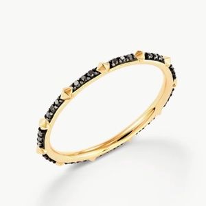 Kendra Scott Astrid 14K Yellow Gold Band Ring in Black Diamond
